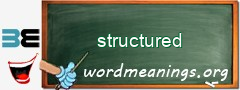 WordMeaning blackboard for structured